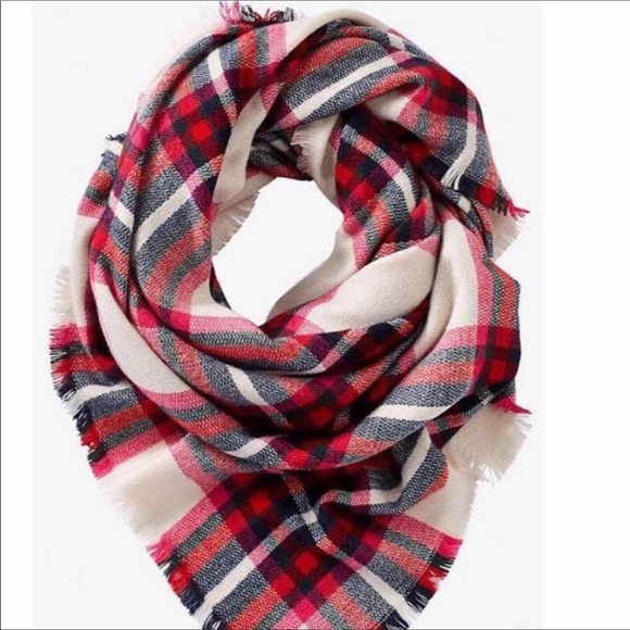 New Tartan Plaid Oversized Blanket Scarf - Picture 2 of 5